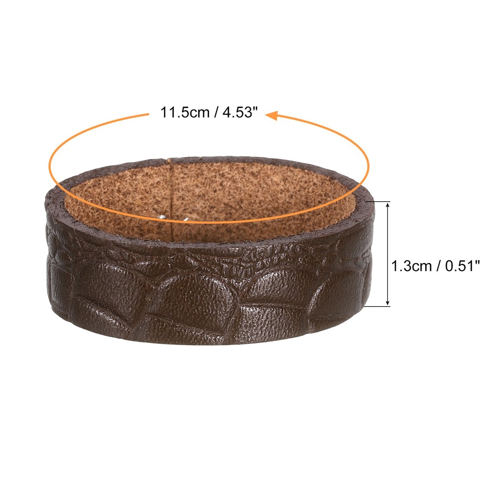 4Pcs Leather Belt Loop Keepers, Fits 3.8cm Width Belt Strap Buckles (Coffee)