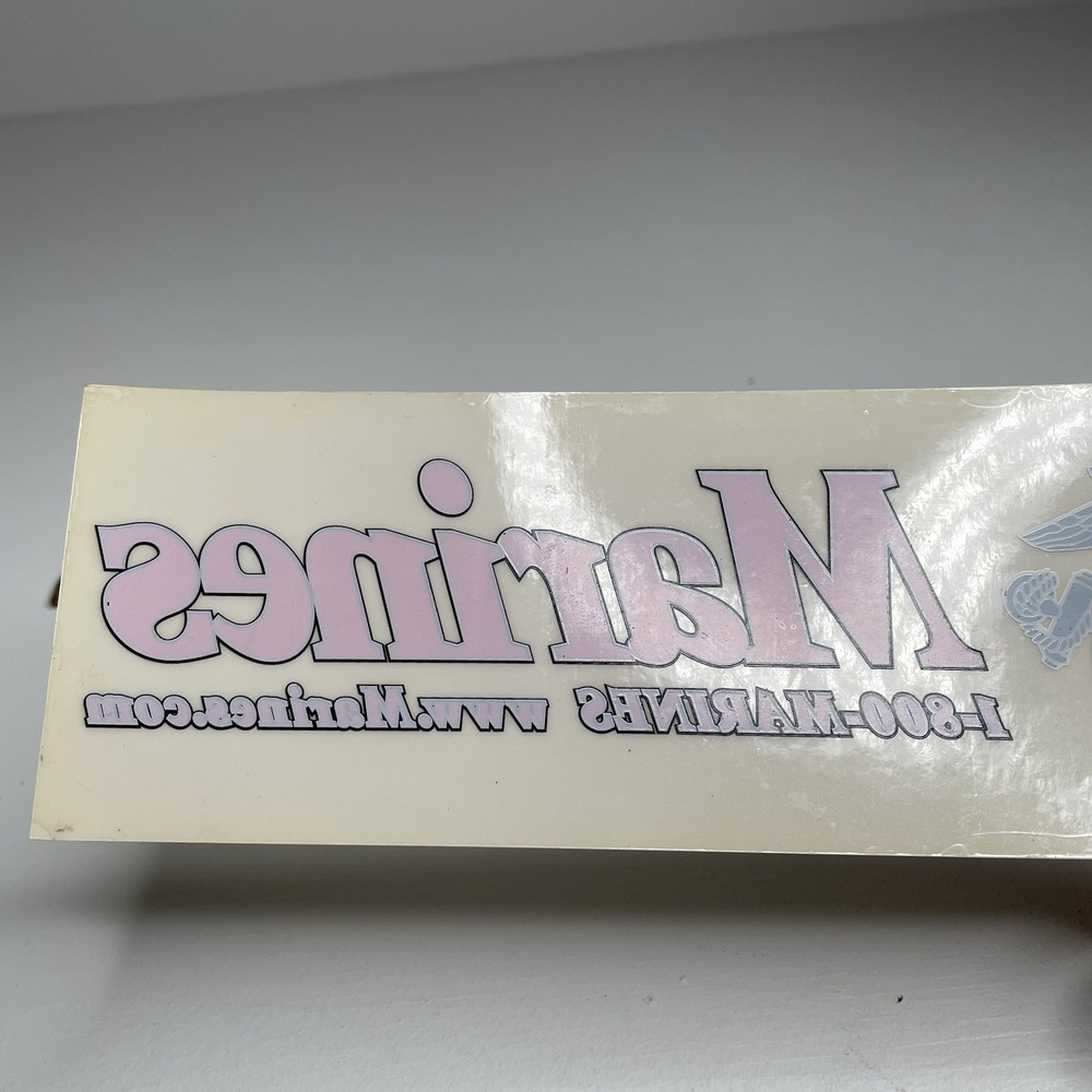 Vintage Marines Window Decal 8x3"