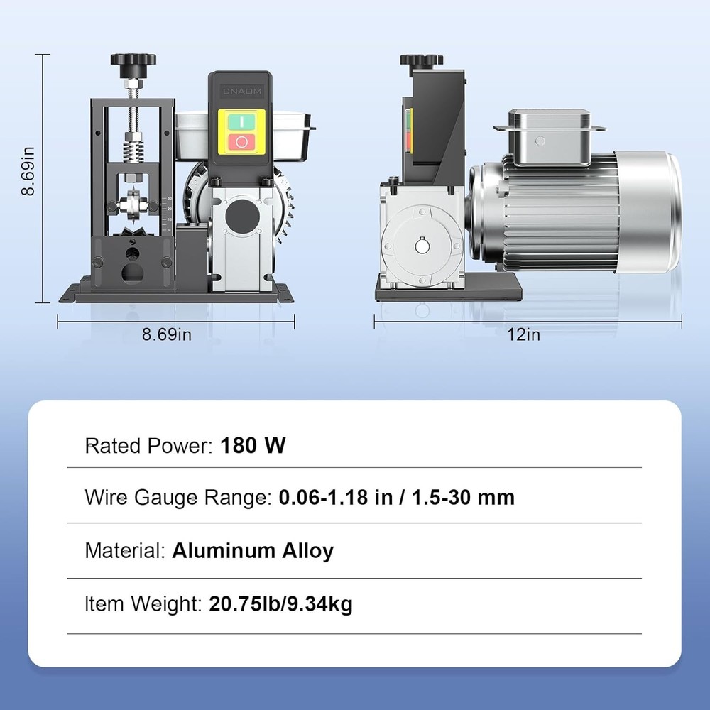 Electric Wire Stripper Machine, 0.06"-1.18" Automatic Wire Stripping Machine,...