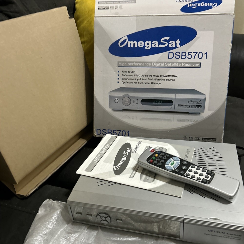 Omega Sat DSB5701 Satalight Receiver With Remote Control (EU Plug!)