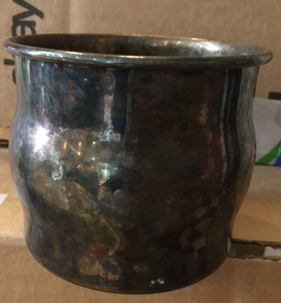 Vintage and Tarnished Silver Baby Cup
