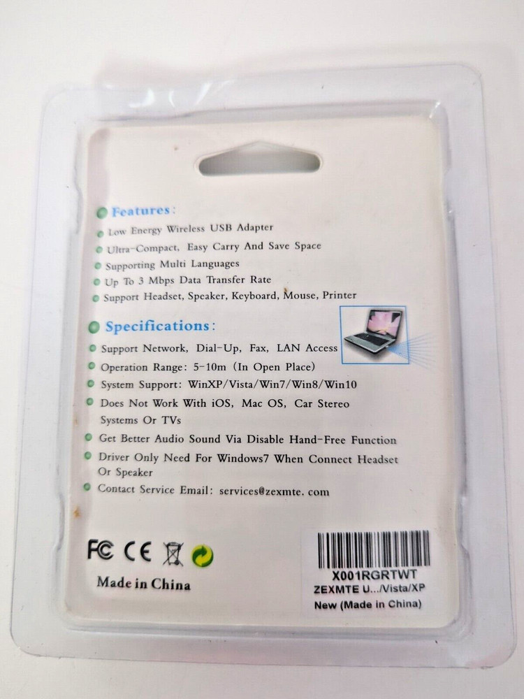 Zexmte 4.0 Low Energy Wireless USB Adapter