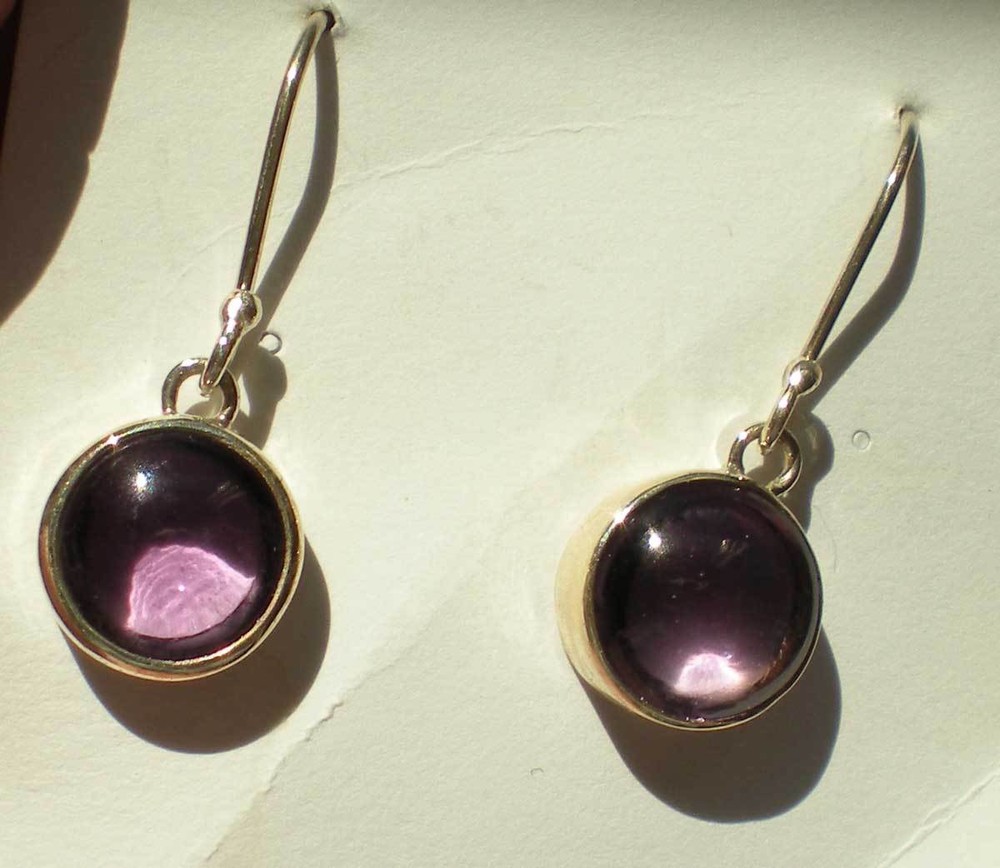 Amethyst Earrings - Sterling Silver j365