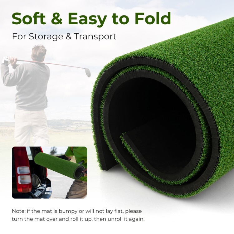5 x 3' Artificial Indoors Outdoors Golf Training Mat Golf Hitting Mat Lightweigh