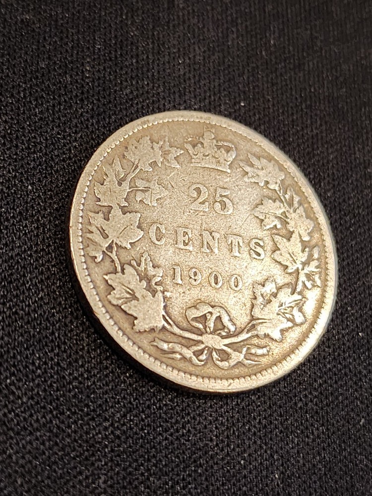 1900 Canada 25 Cents Silver Coin
