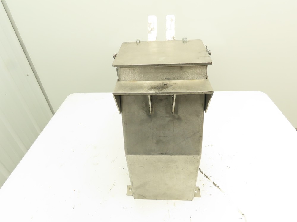 Stainless Gravity Feeder Dry Bulk Material Hopper Bin Manual Dump Chute 8x10x18"