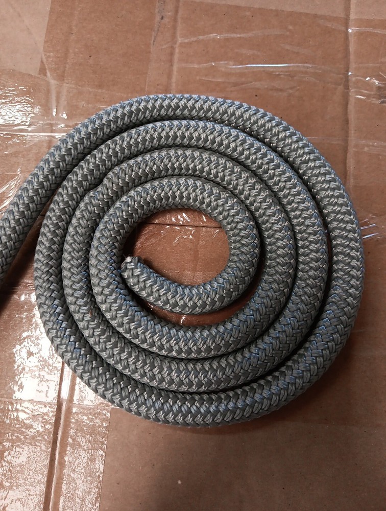 9/16 x 50 ft. Double Braid-Yacht Braid Polyester Rope Light Gray