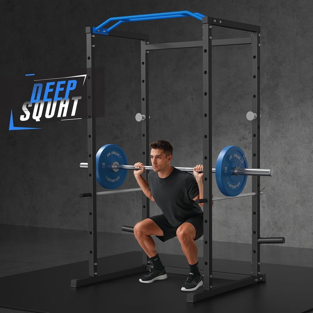 UTRYCO Power Packs Functional Squat Rack for Home with Cable Crossover System