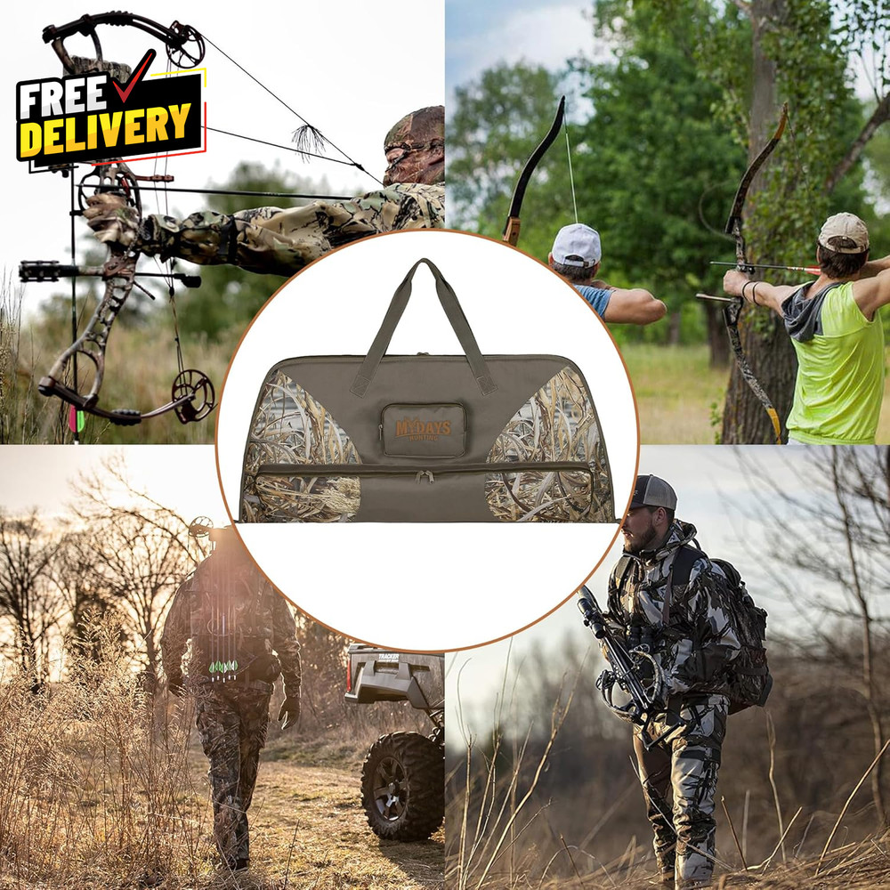 Camo Soft Compound Bow Case 41 Inch Archery Storage Bag with Padding…