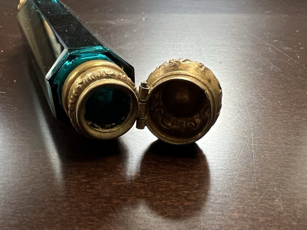 Antique Double Ended Scent Bottle In Blue