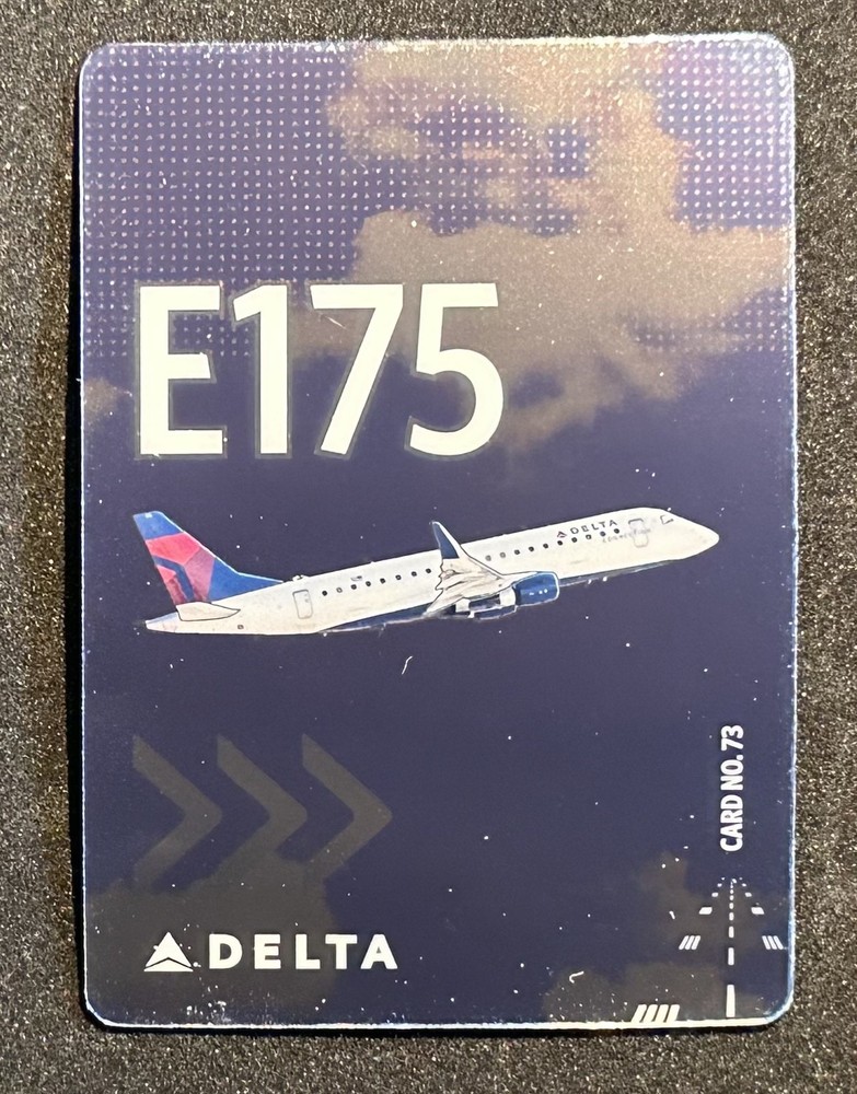🔥 HOT 2025 Delta Trading Card Embraer E175  Pristine Condition!