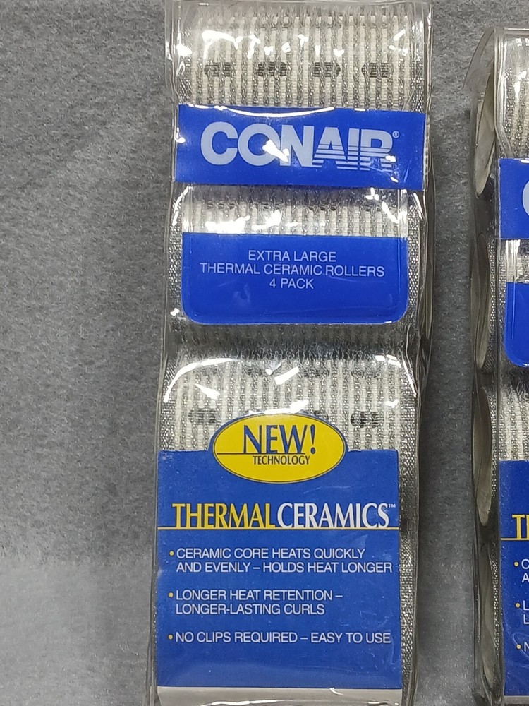 Conair Thermal Ceramic Rollers 7 PACKS (1-XLarge, 3-Large, 3-Med) 30 rollers