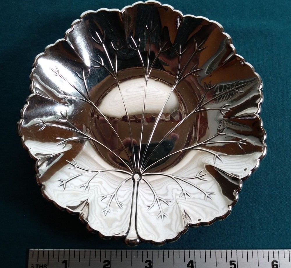 Webster STERLING SILVER Lilly Pad CANDY DISH   #1019