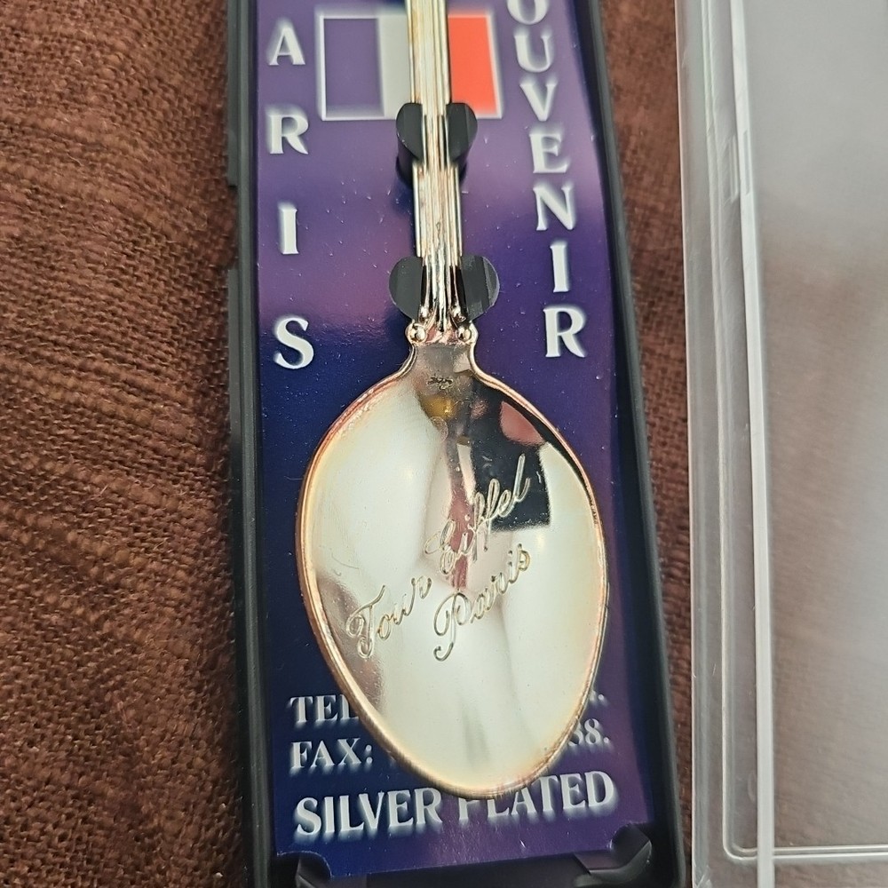 Vintage PARIS EIFFEL TOWER Silver Plated Souvenir Spoon
