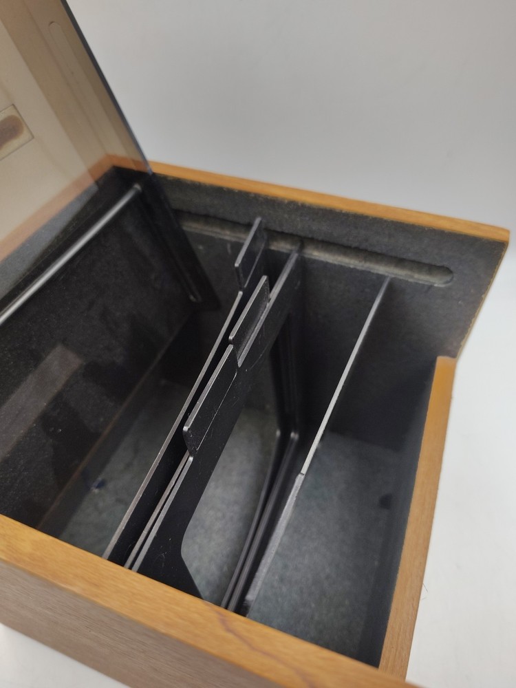 Vintage Computermate Wood-Grain Floppy Disk Organizer