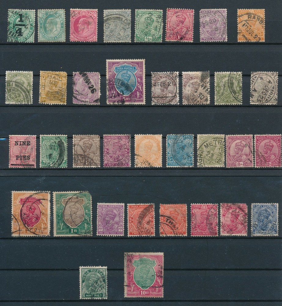 INDIA **35 EARLY ISSUES** ALL USED; INCLUDES #123, #113 & MANY MORE