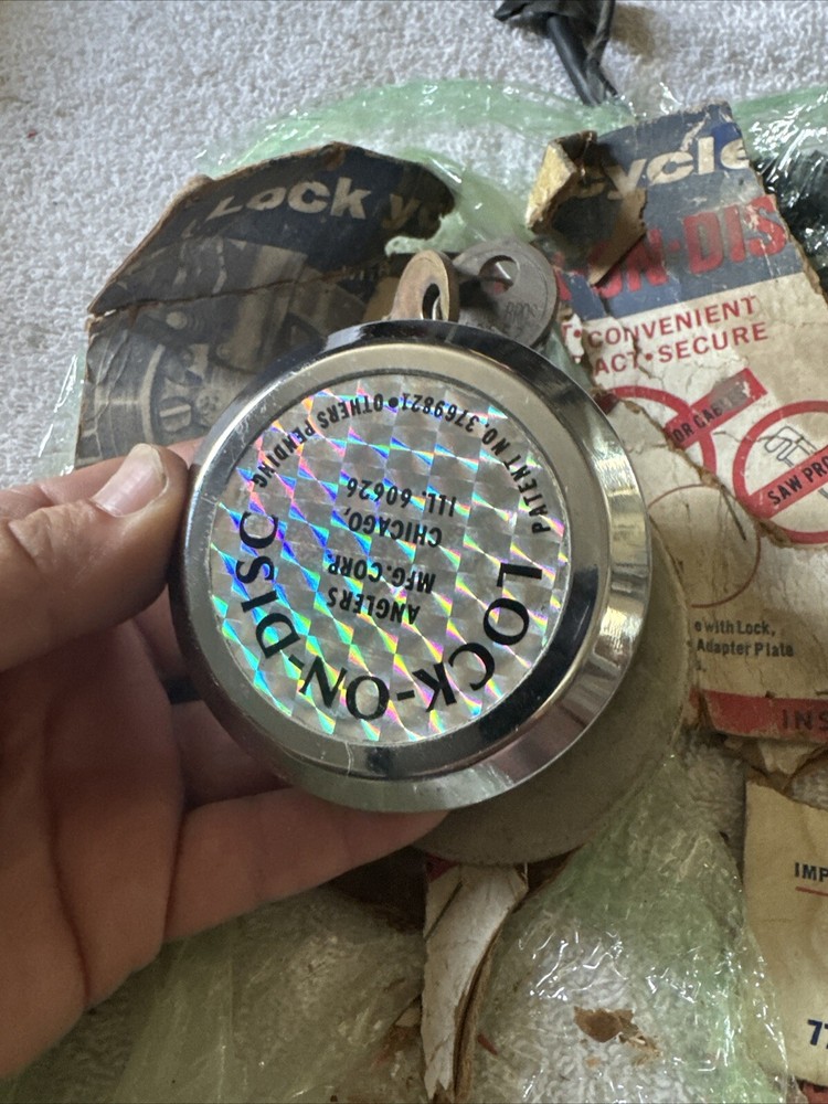 Anglers Lock on disc for motorcycle theft