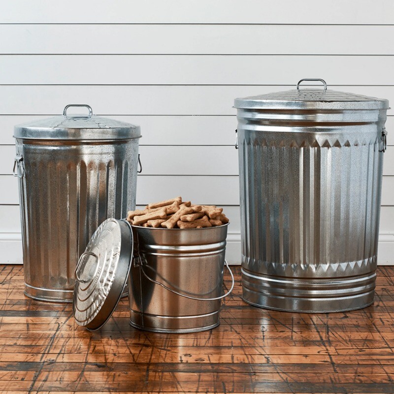 BEHRENS Galvanized Steel Locking Lid Storage Can, 6-Gallon