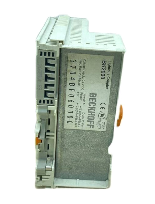 BECKHOFF BK2000 LIGHTBUS COUPLER 24V DC (GERMANY) *TESTED*