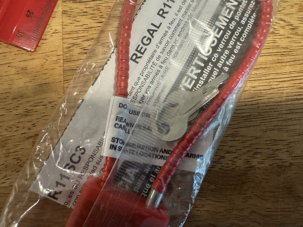 LockDown Red Cable Gun Lock with KEY NEW