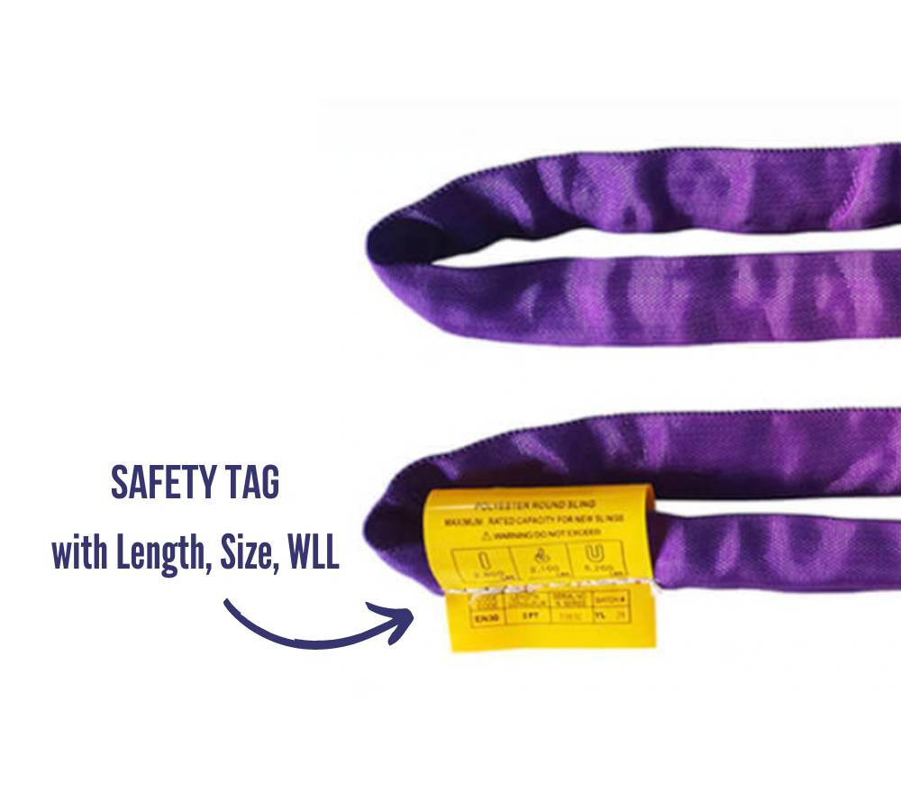 2-PACK: Endless Round Lifting Sling Polyester Purple 3 Foot