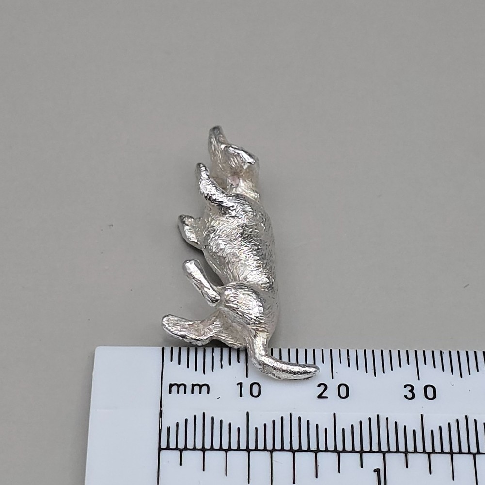 Collectible Solid Silver Dog Miniature Figurine