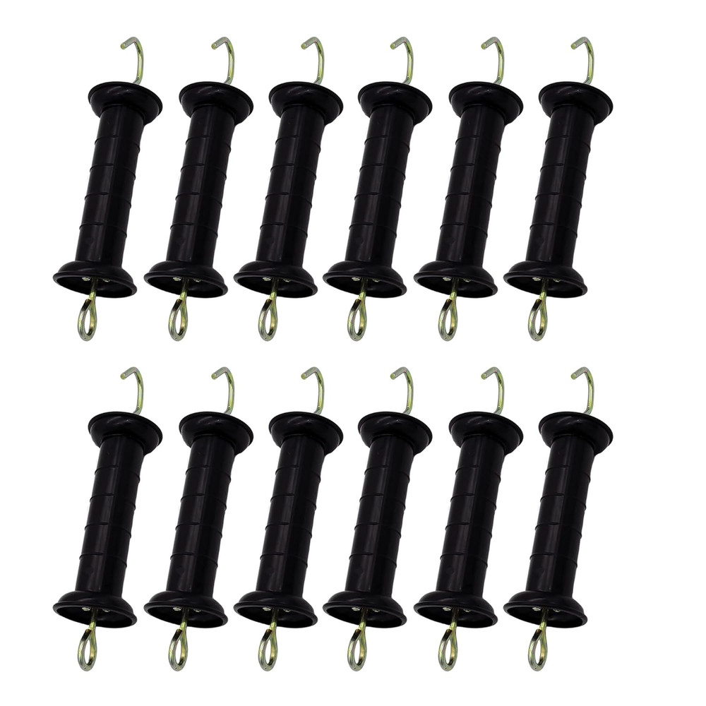 Plastic Electric Fence Gate Handle Insulators, Gate Handle with Spring (Black...