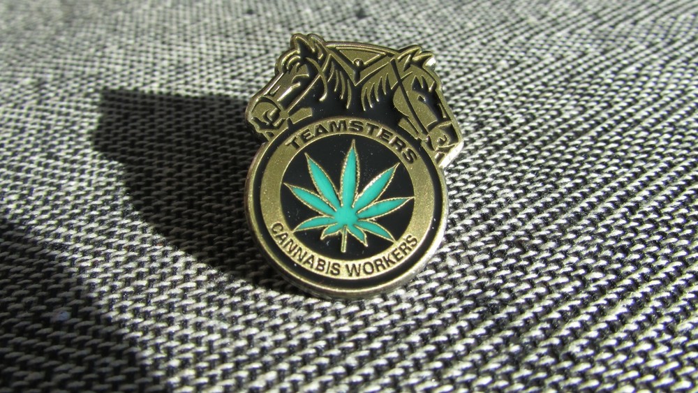 Cannabis Workers Teamsters Union Lapel Pin Marijuana Leaf NEW