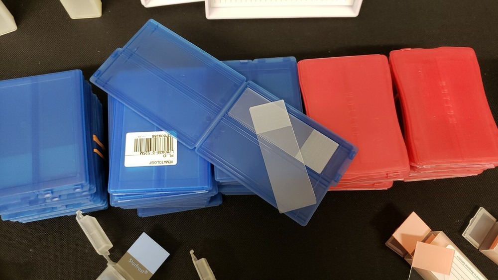 300+ High Quality Blank Microscope Slides With Storage Boxes - NEW