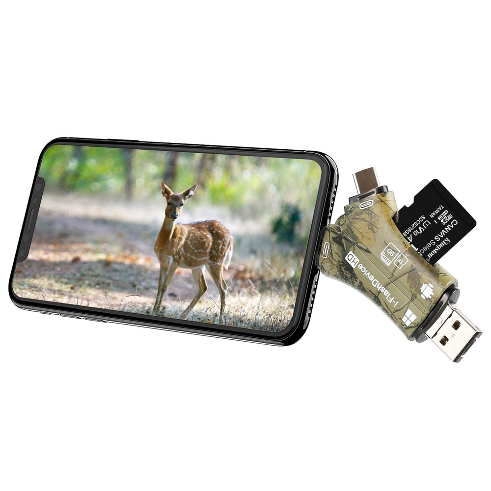Liplasting Trail Camera Viewer SD Card Reader for iPhone iPad Mac & Black