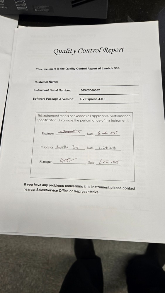 Perkin Elmer Lambda 365 UVVIS