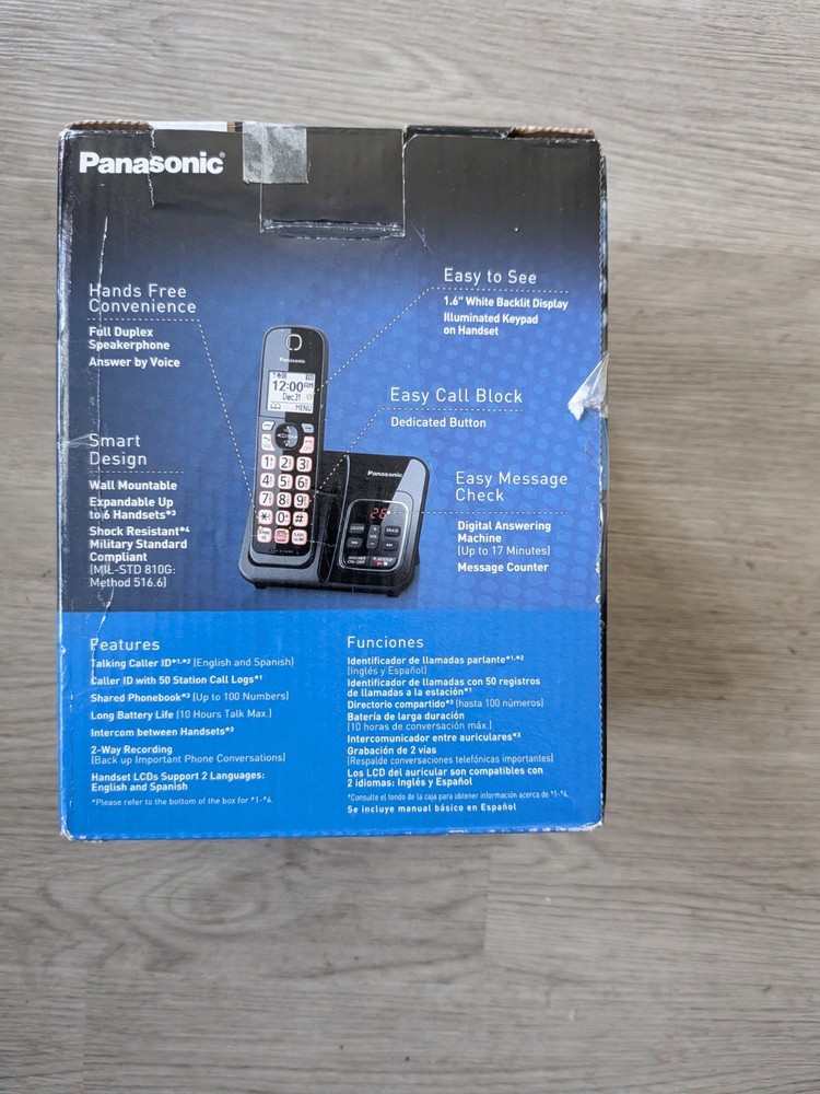 Panasonic Cordless Phone with Answering Machine, Advanced Call Block