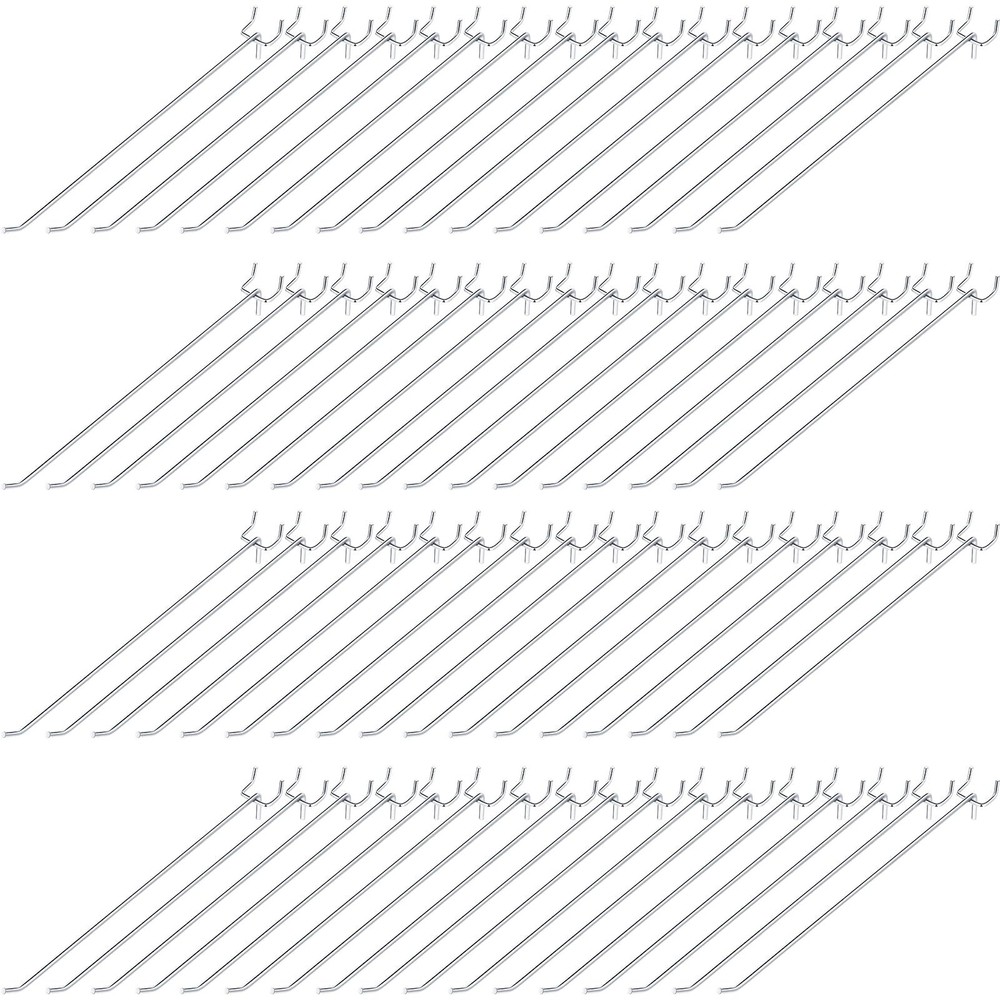 100 Pack Peg Board Hooks Stainless Steel Pegboard Hooks Shelving Pegboard Dis...