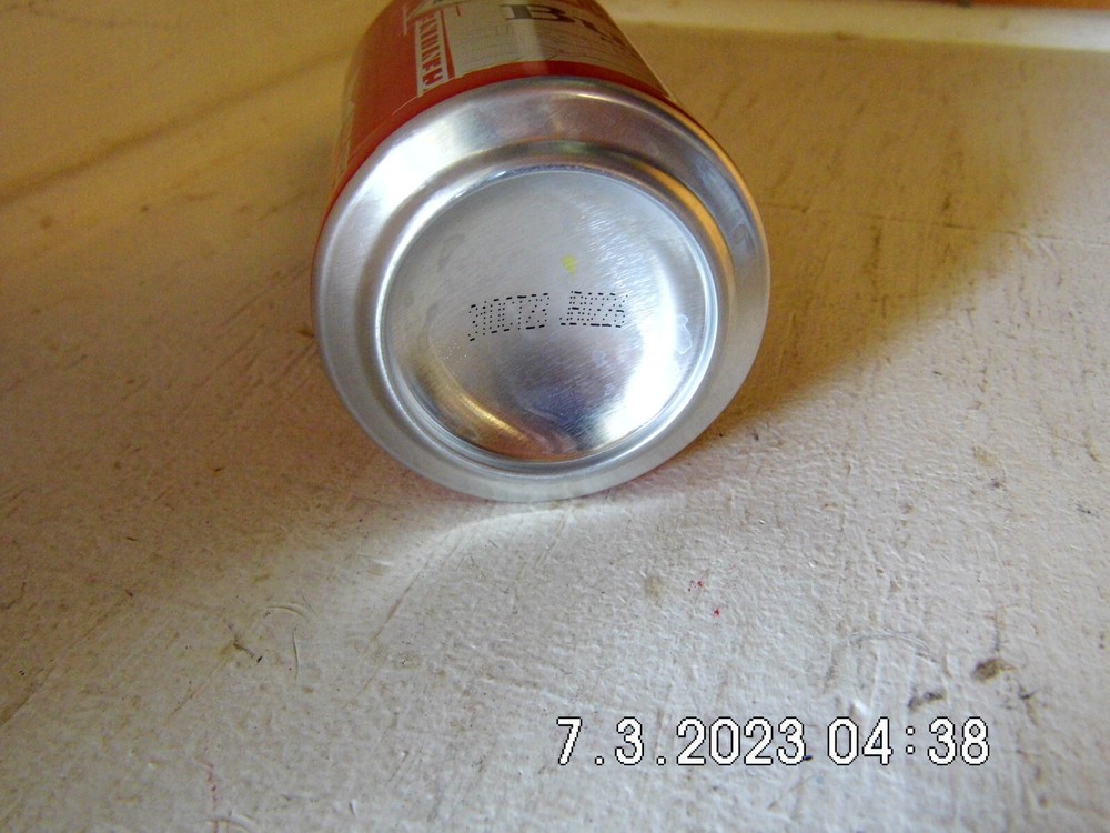 Budweiser Harley Davidson Motor Cycles Can EMPTY Red Crown Top Opened