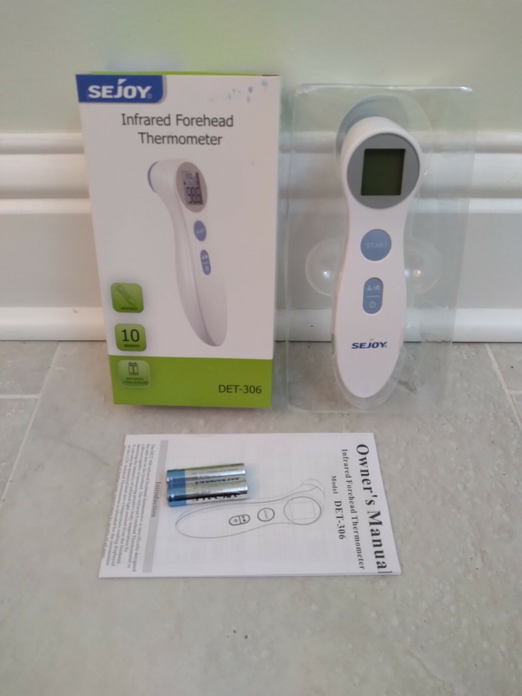 Sejoy Infrared Forehead Thermometer - Fast Reading - 10 Reading Memory - NWOT