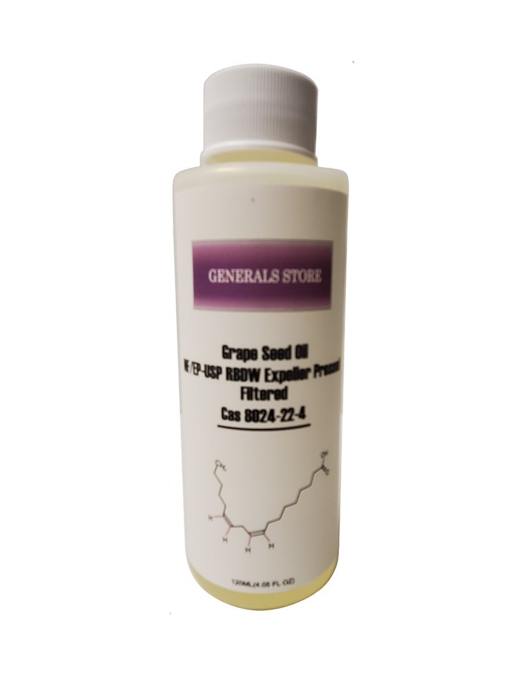 Grape Seed Oil NF/EP - USP RBDW Sterile Filtered 4 oz