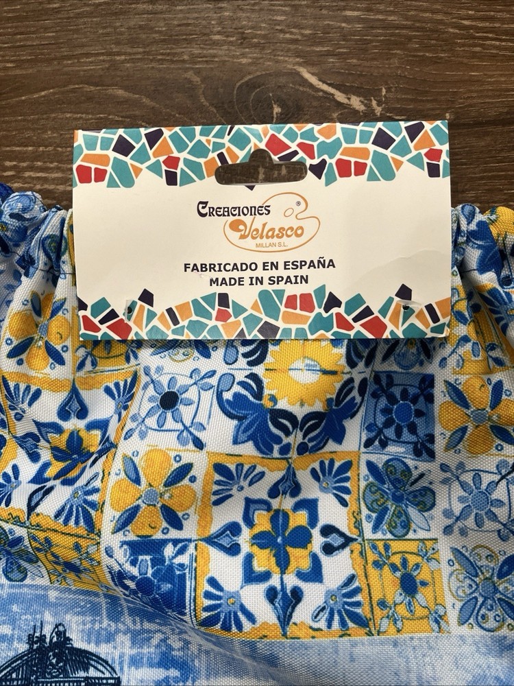 Madrid Print Drawstring Backpack Cloth Sack Bag