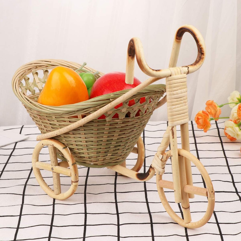 Straw Fruit Basket Bread Container Bowl Candy Serving Tray Flower Appetizer S...