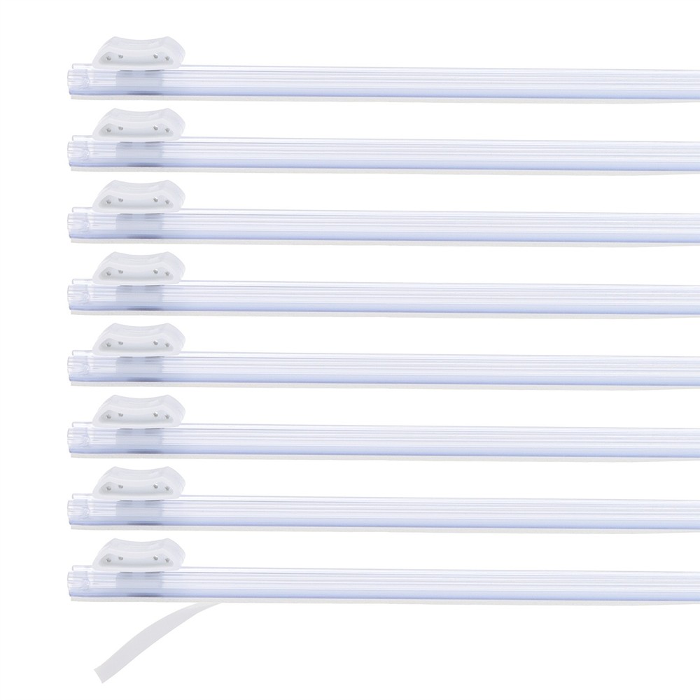 8pcs Plastic Wrap Cutter, 19in Plastic Wrap Slide Cutter Self Adhesive, White