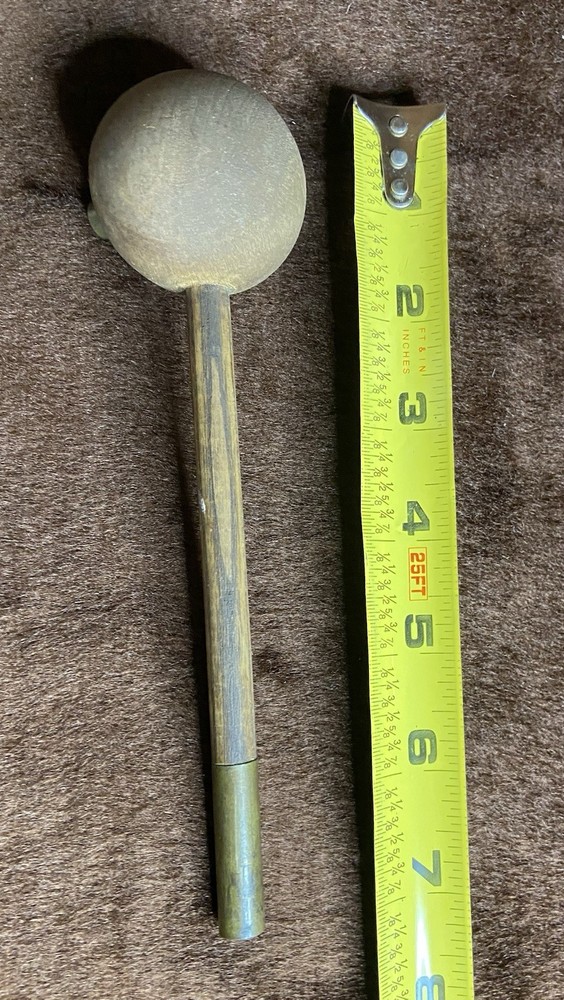 Muzzle Loader Ball Starter Wood, Brass Short Starter Vintage