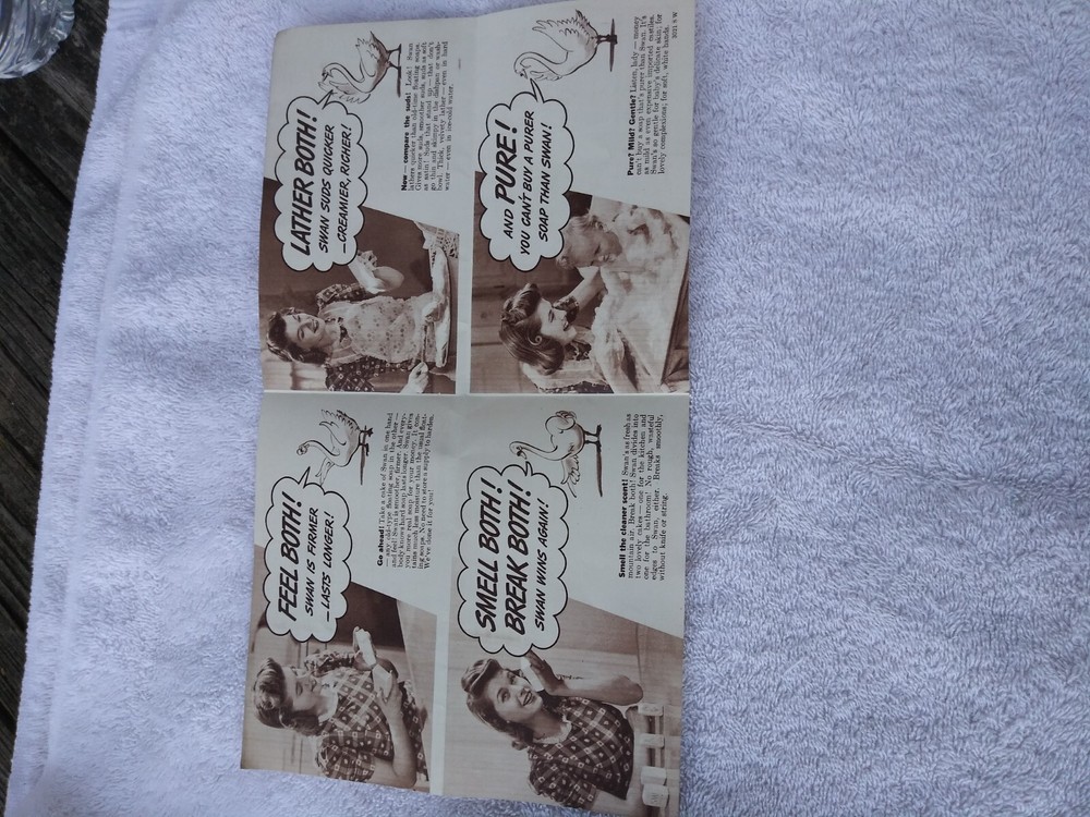Swan Soap Advertising Original Vintage