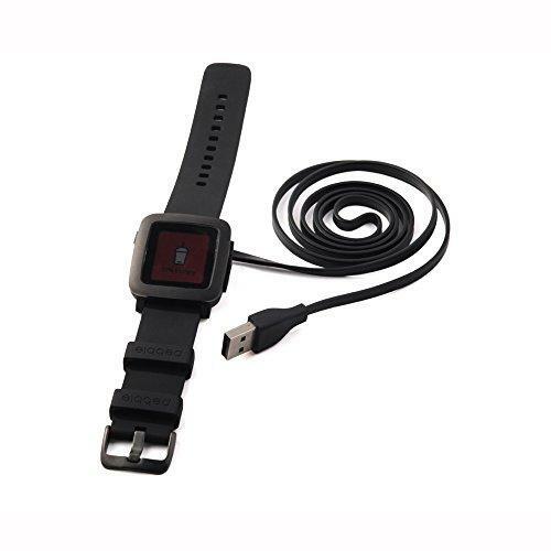 Kissmart Compatible with Pebble Time Round Charger, Replacement Charging Cable