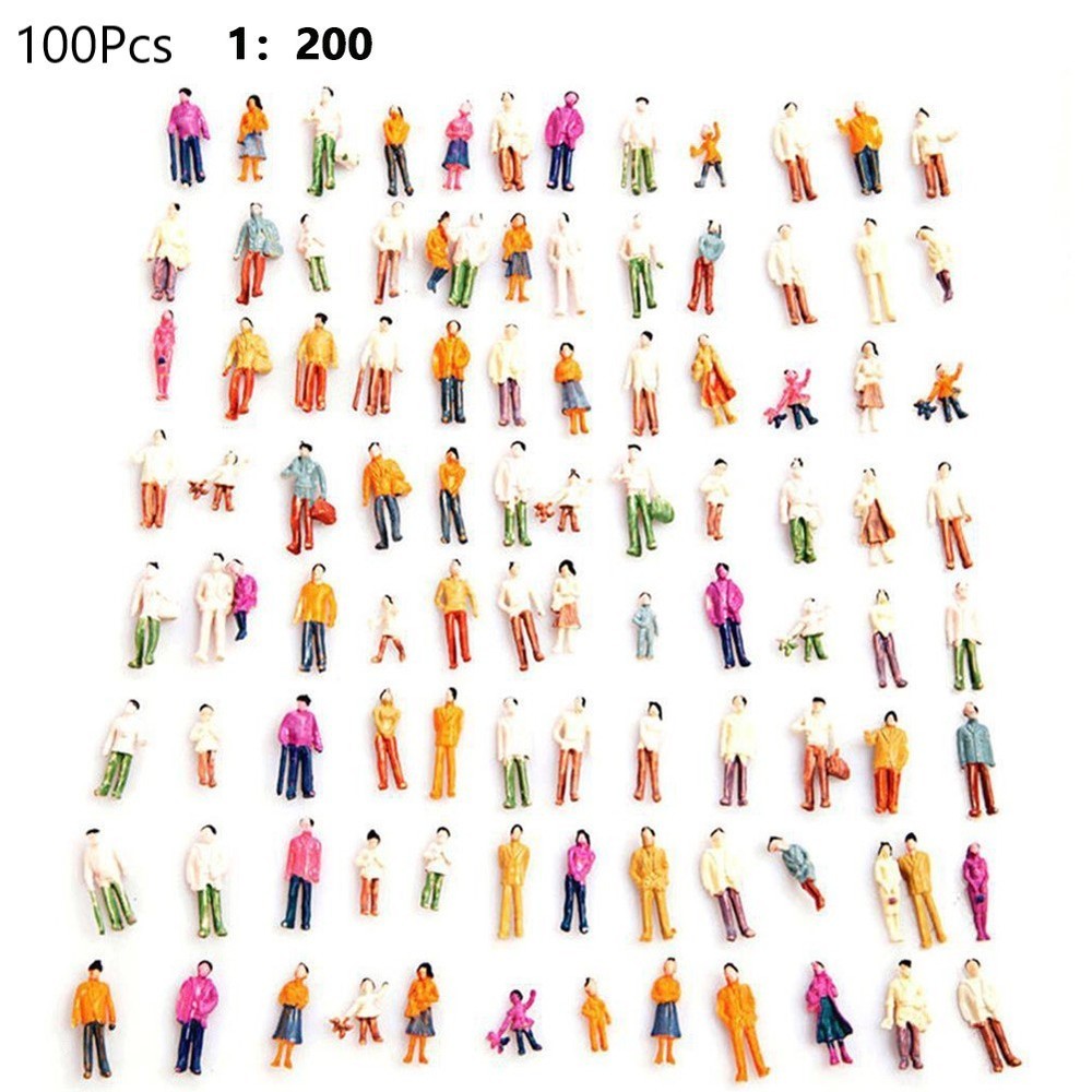 Painted Figures Miniature Passerby 1:200 Scale Color Model People Standing