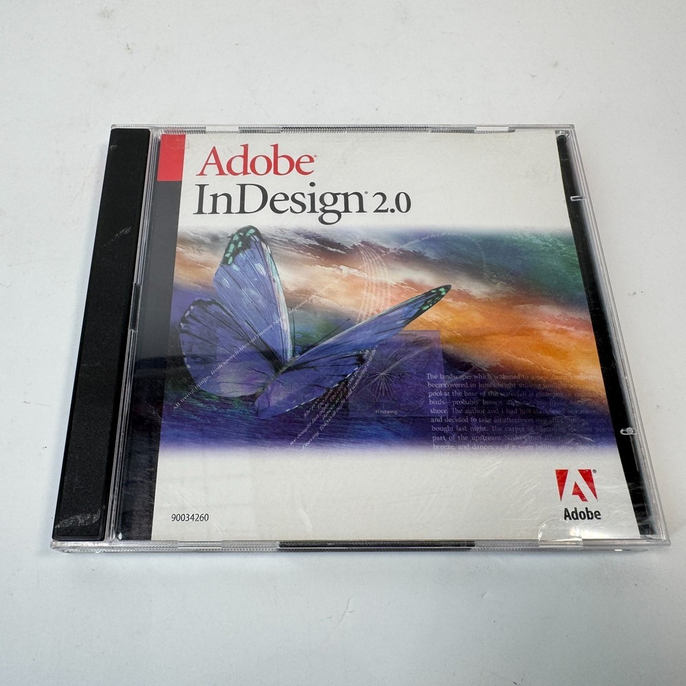 Adobe InDesign 2.0 Upgrade CD w/ Serial Number Macintosh