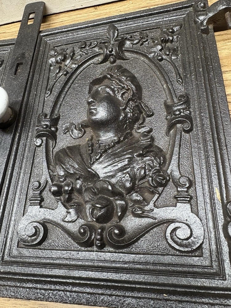 Antique Victorian Cast Iron Stove Doors