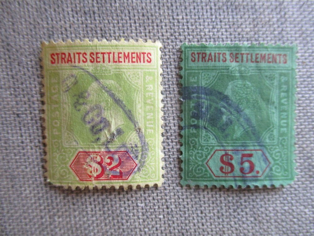 Strait Settlements, Scott# 200-201, used
