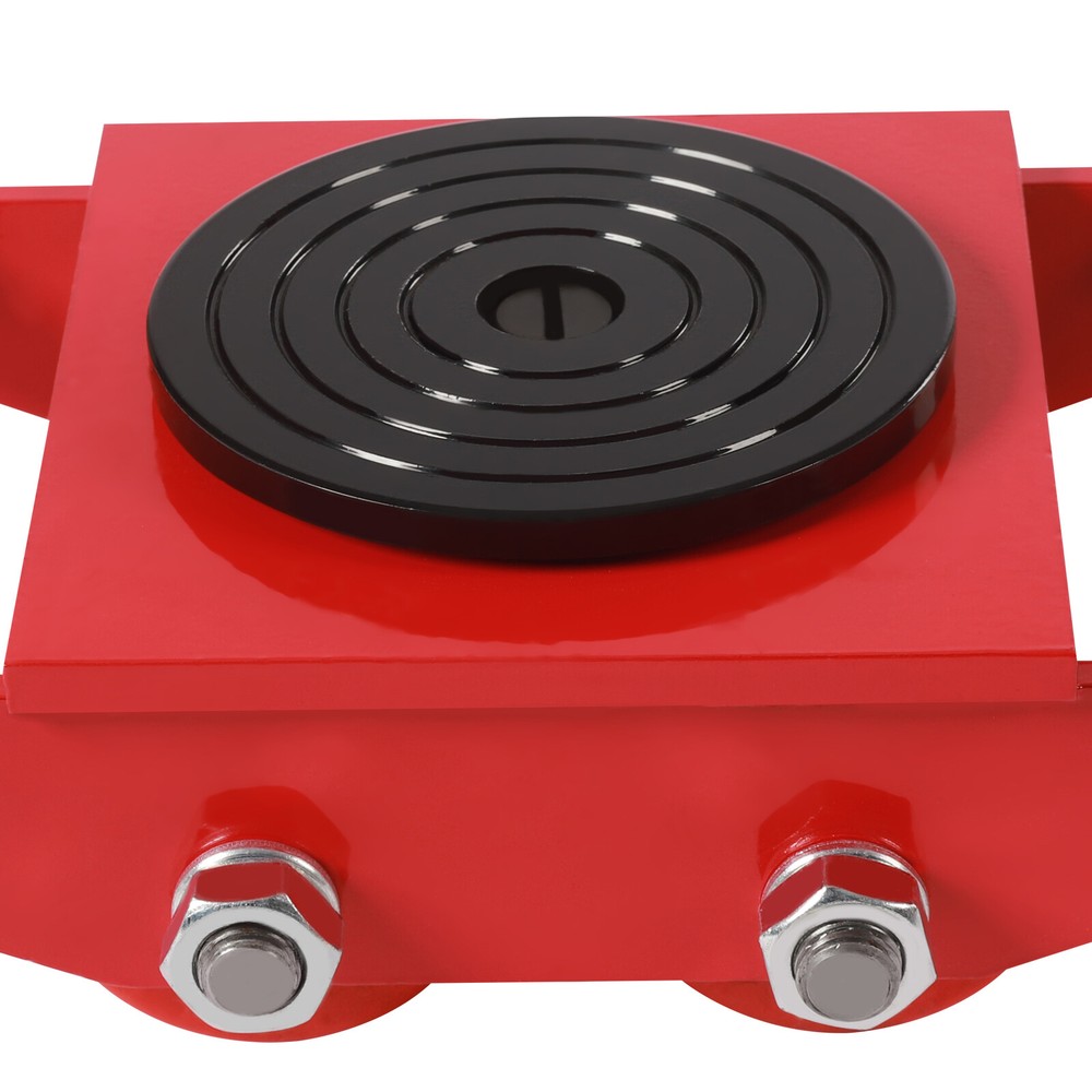 4pack 6T 4 Rollers Machine Dolly Skate Machinery Mover Cap 360 Rotation w/Handle