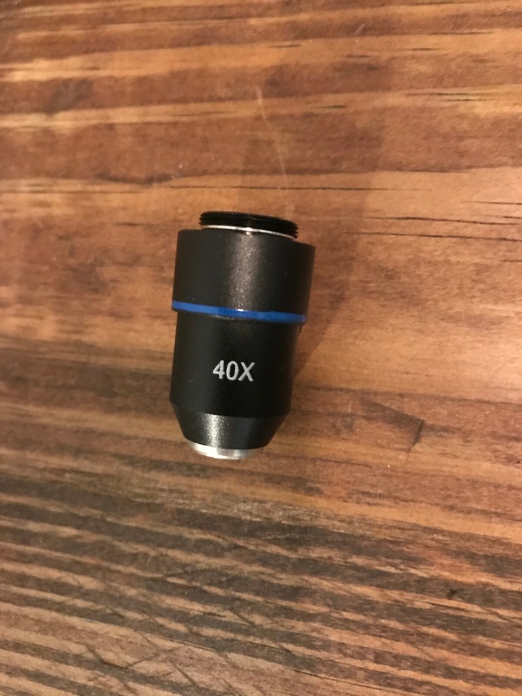 Ken-A-Vision Small 40X Achromatic Microscope Objective Lens (BLK) 15mm (2 Pack)