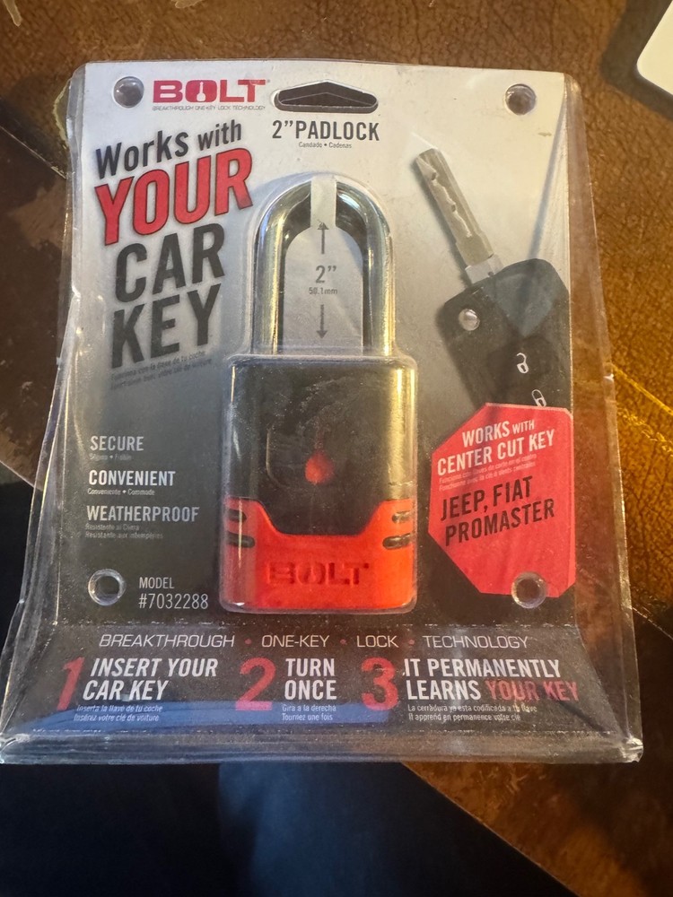BOLT 7032288 Center Cut Padlock for Jeep