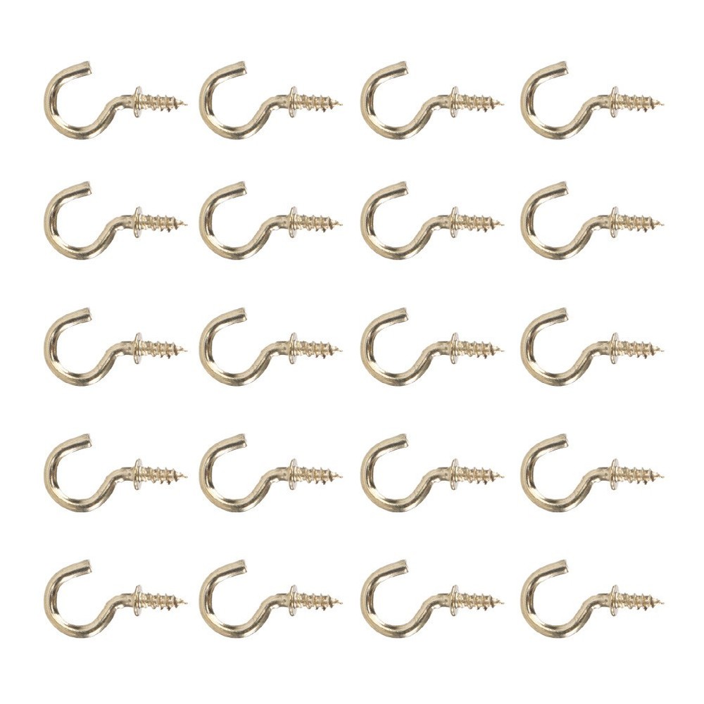 50 Pcs Heavy Duty Self Tapping Screw Hooks Iron Hanging Hooks